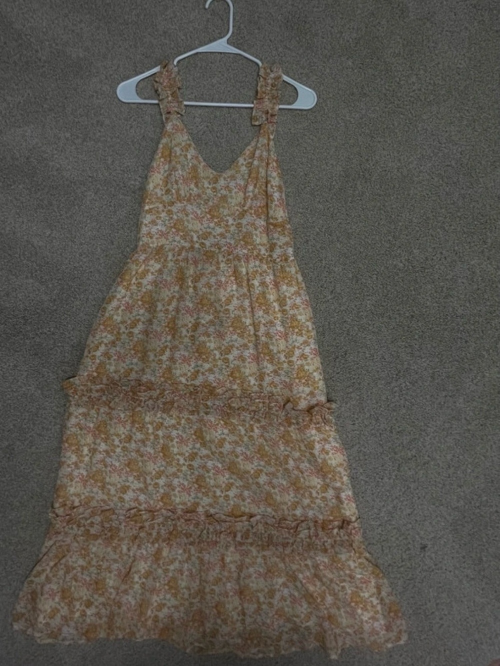 Lush Yellow Floral Smocked Dress